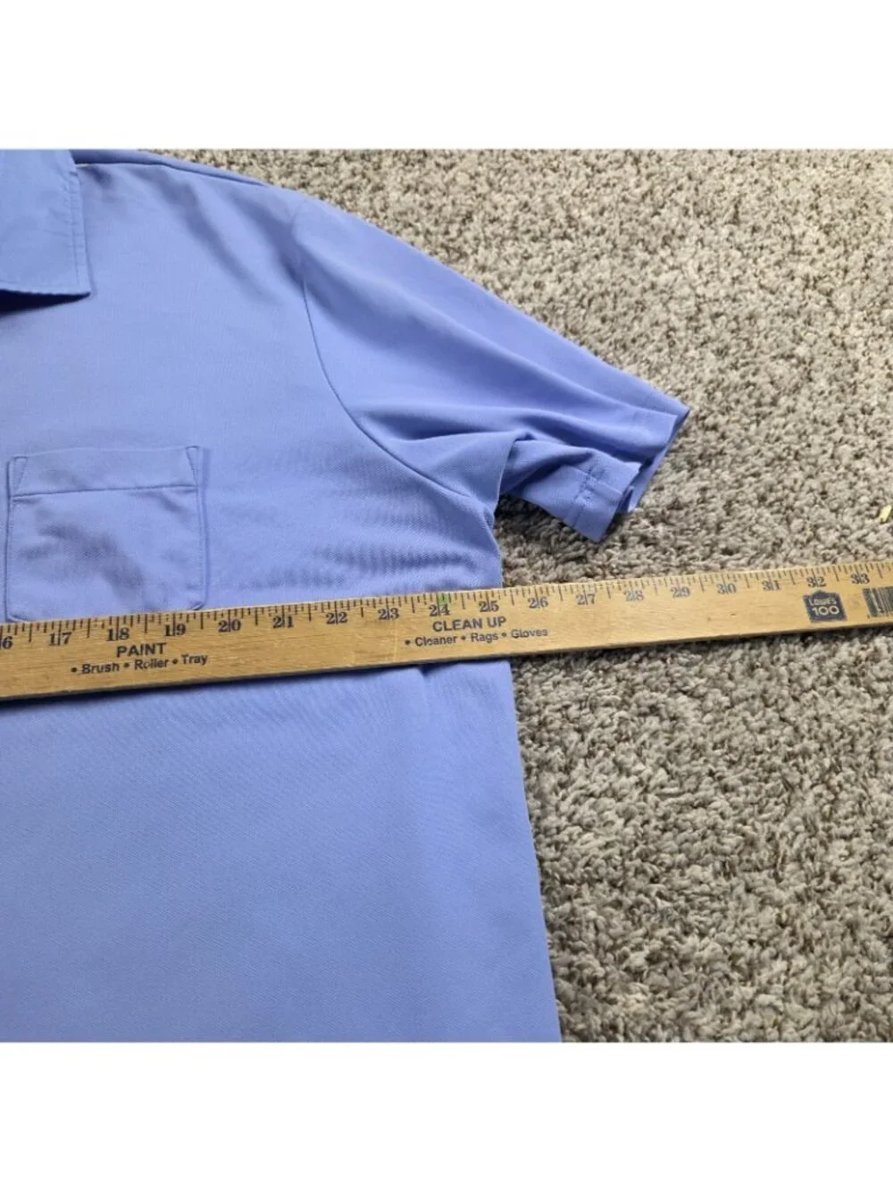 RLX Ralph Lauren Golf Polo Shirt Mens Large Blue Short Sleeve Wicking Pocket